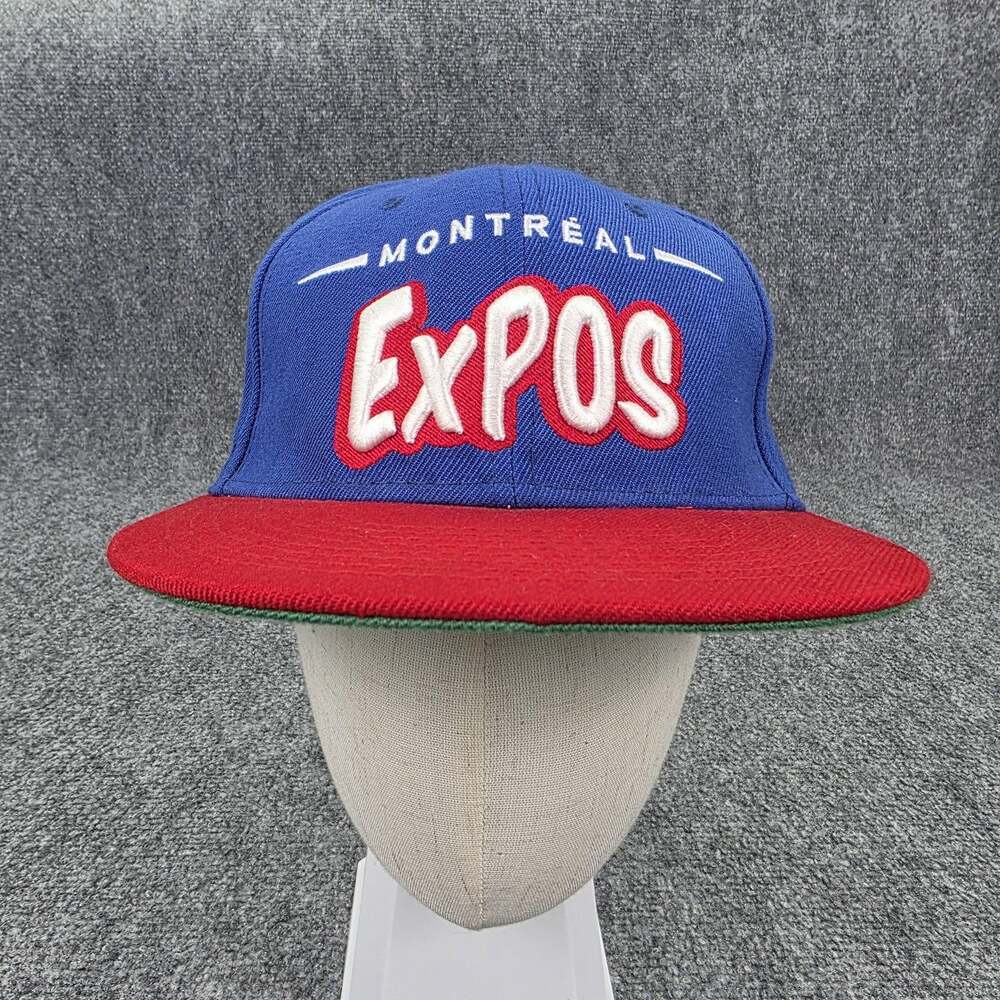 Montreal Expos Hat Cap Blue Red Script Logo Snapback MLB New Era Baseball